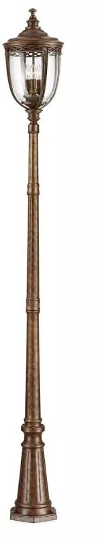 Elstead Lighting English Bridle vonkajšia stojaca lampa 3x60 W hnedá FE-EB5-L-BRB