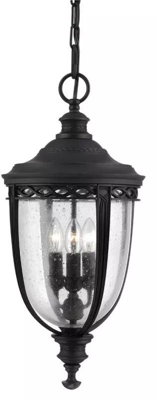 Elstead Lighting English Bridle vonkajšie závesné svietidlo 3x60 W čierna FE-EB8-L-BLK
