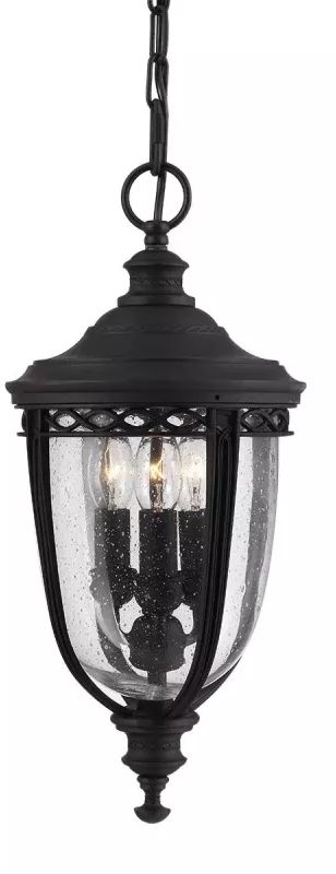 Elstead Lighting English Bridle vonkajšie závesné svietidlo 3x60 W čierna FE-EB8-M-BLK