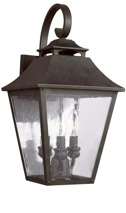 Elstead Lighting Galena vonkajšie nástenné svietidlo 3x40 W hnedá FE-GALENA2-L-SBL