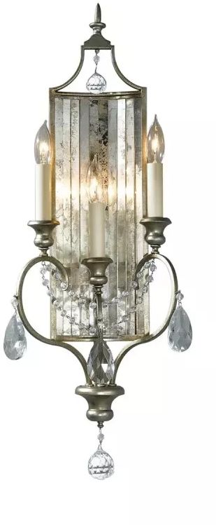 Elstead Lighting Gianna nástenná lampa 3x60 W strieborná FE-GIANNA3W