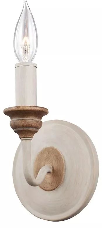 Elstead Lighting Hartsville nástenná lampa 1x40 W biela-drevená FE-HARTSVILLE1
