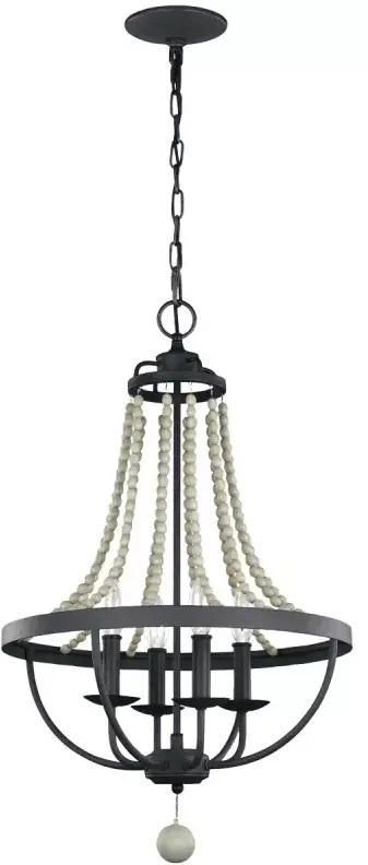 Elstead Lighting Nori závesné svietidlo 4x40 W drevená FE-NORI4-DWZ