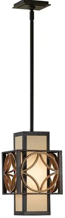 Elstead Lighting Remy závesné svietidlo 1x60 W zlatá-hnedá FE-REMY-P-C