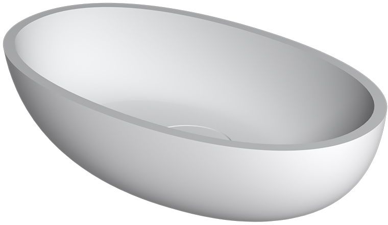 Riho Escala umývadlo 55x32 cm oválny pultové umývadlo biela W030001105