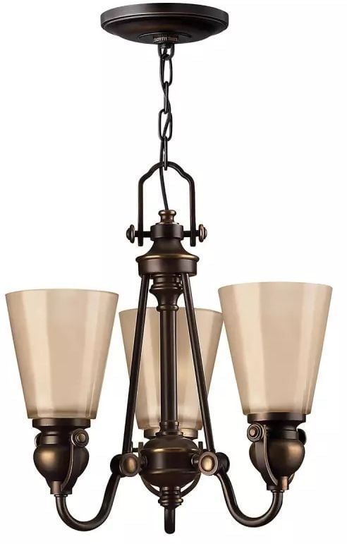 Elstead Lighting Mayflower závesné svietidlo 3x60 W hnedá HK-MAYFLOWER3