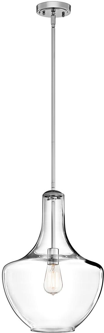 Elstead Lighting Everly závesné svietidlo 1x60 W chrómová KL-EVERLY-P-M-CH