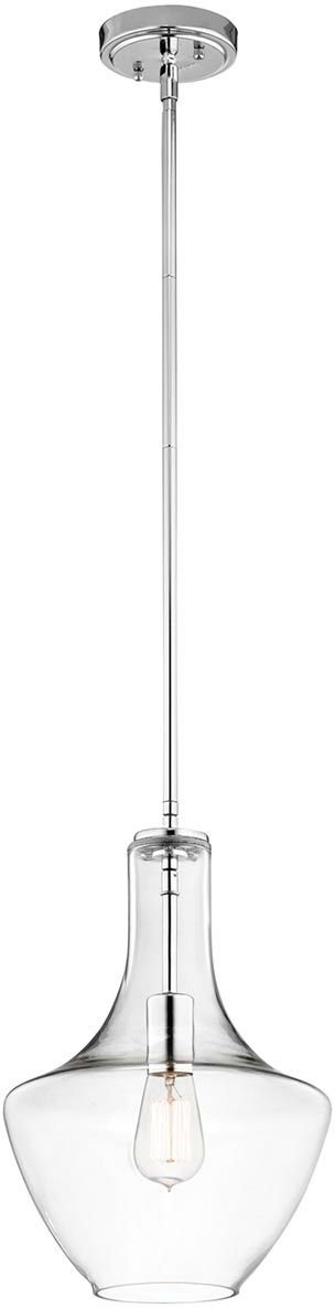Elstead Lighting Everly závesné svietidlo 1x60 W chrómová KL-EVERLY-P-S-CH