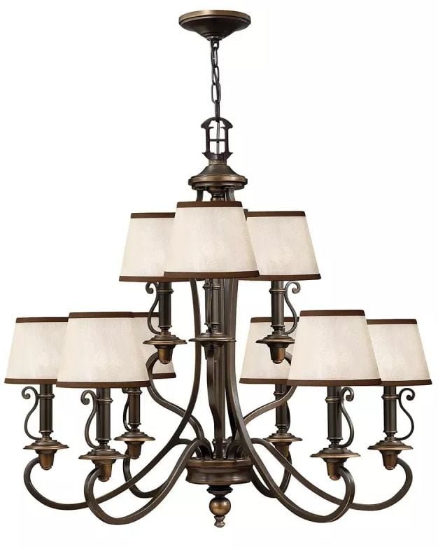 Elstead Lighting Plymouth závesné svietidlo x40 W hnedá HK-PLYMOUTH9