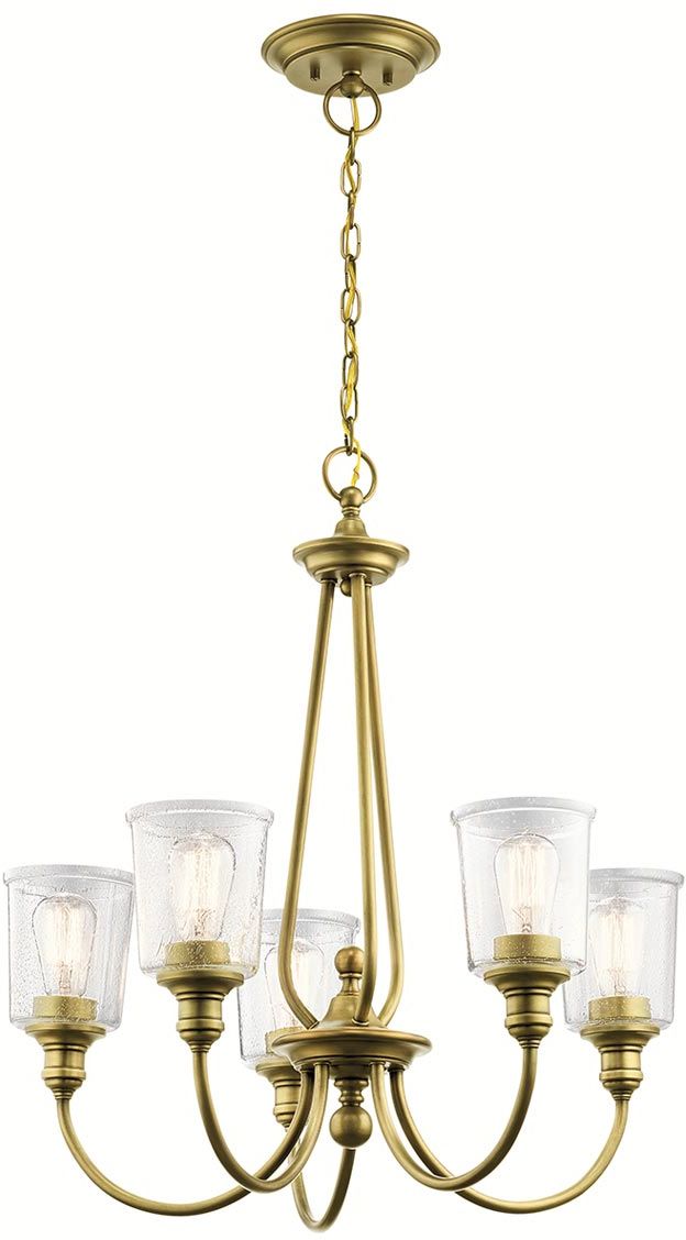 Elstead Lighting Waverly závesné svietidlo 5x60 W mosadzná KL-WAVERLY5-NBR