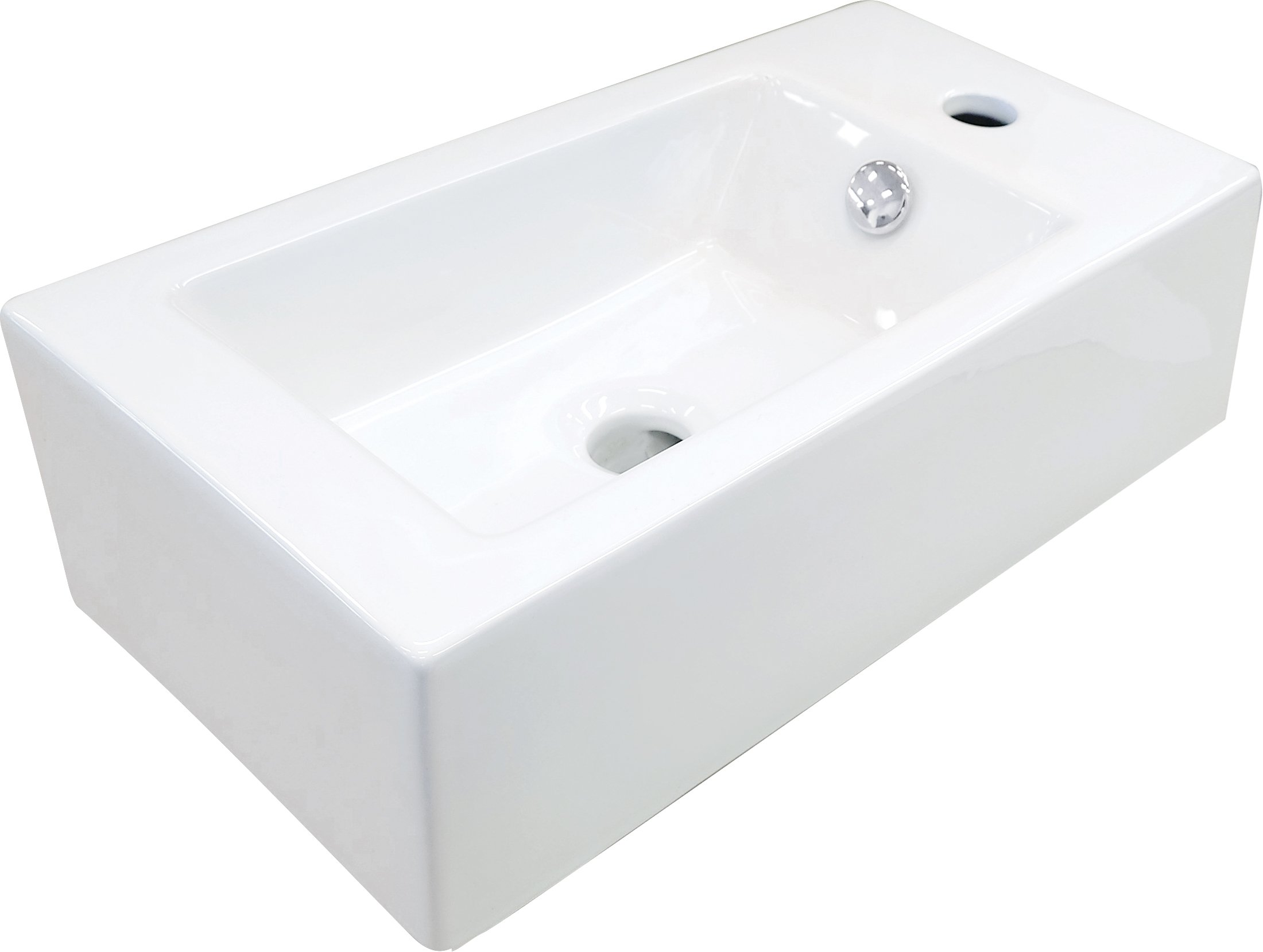Deante Square umývadlo 50.5x25.5 cm obdĺžnik klasické umývadlo-pultové umývadlo biela lesklá CGS_6U2R