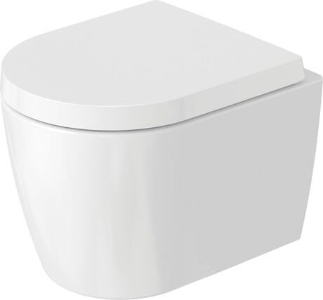 Duravit ME by Starck wc misa s pomaly sa sklápajúcim sedadlom závesné bez oplachovacieho kruhu biela 453009AAA1