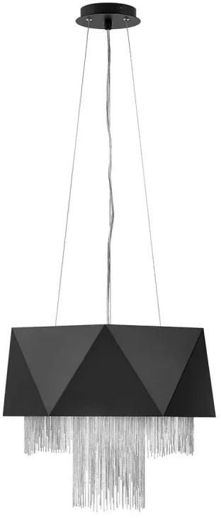 Elstead Lighting Zuma závesné svietidlo 6x60 W čierna-strieborná HK-ZUMA6-SBS