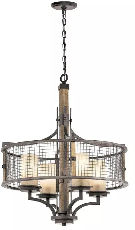 Elstead Lighting Ahrendale závesné svietidlo 4x60 W hnedá KL-AHRENDALE4