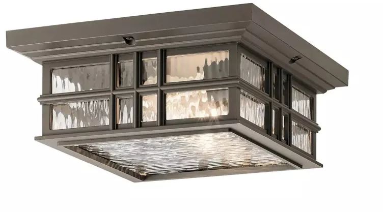 Elstead Lighting Beacon Square exteriérové stropné svietidlo 2x60 W hnedá KL-BEACON-SQUARE-F-OZ