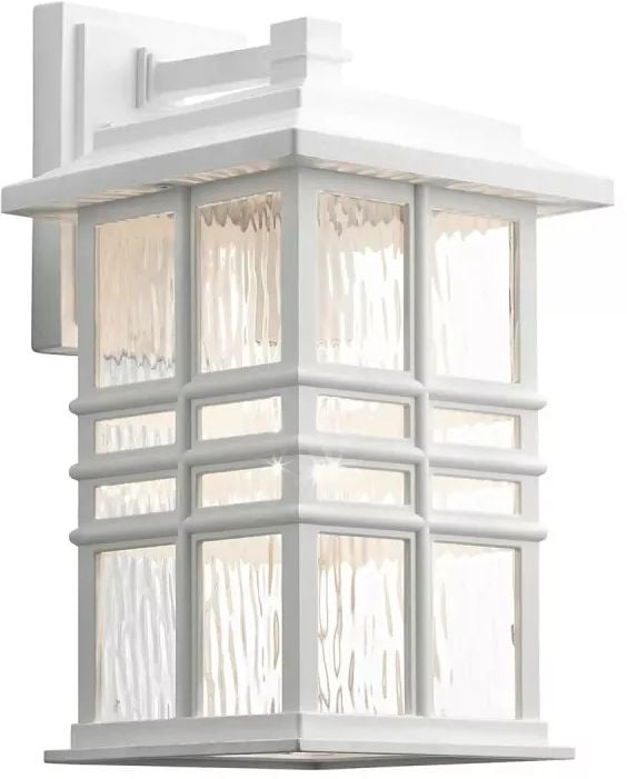 Elstead Lighting Beacon Square vonkajšie nástenné svietidlo 1x60 W biela KL-BEACON-SQUARE-M-WHT