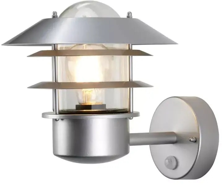 Elstead Lighting Helsingor vonkajšie nástenné svietidlo 1x60 W strieborná HELSINGOR-PIR