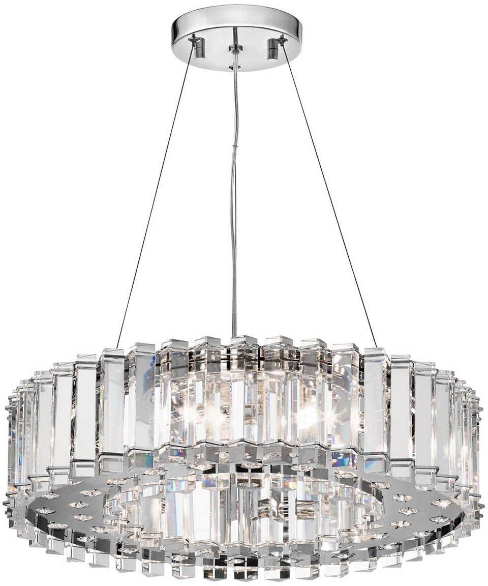 Elstead Lighting Crystal Skye závesné svietidlo x3 W chrómová KL-CRYSTAL-SKYE8