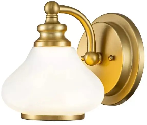 Elstead Lighting Ainsley nástenná lampa 1x3 W mosadzná HK-AINSLEY1-BATH-BB