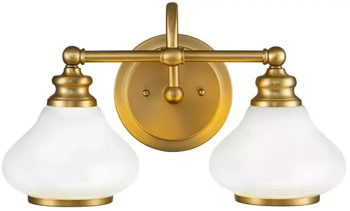 Elstead Lighting Ainsley nástenná lampa 2x3 W mosadzná HK-AINSLEY2-BATH-BB