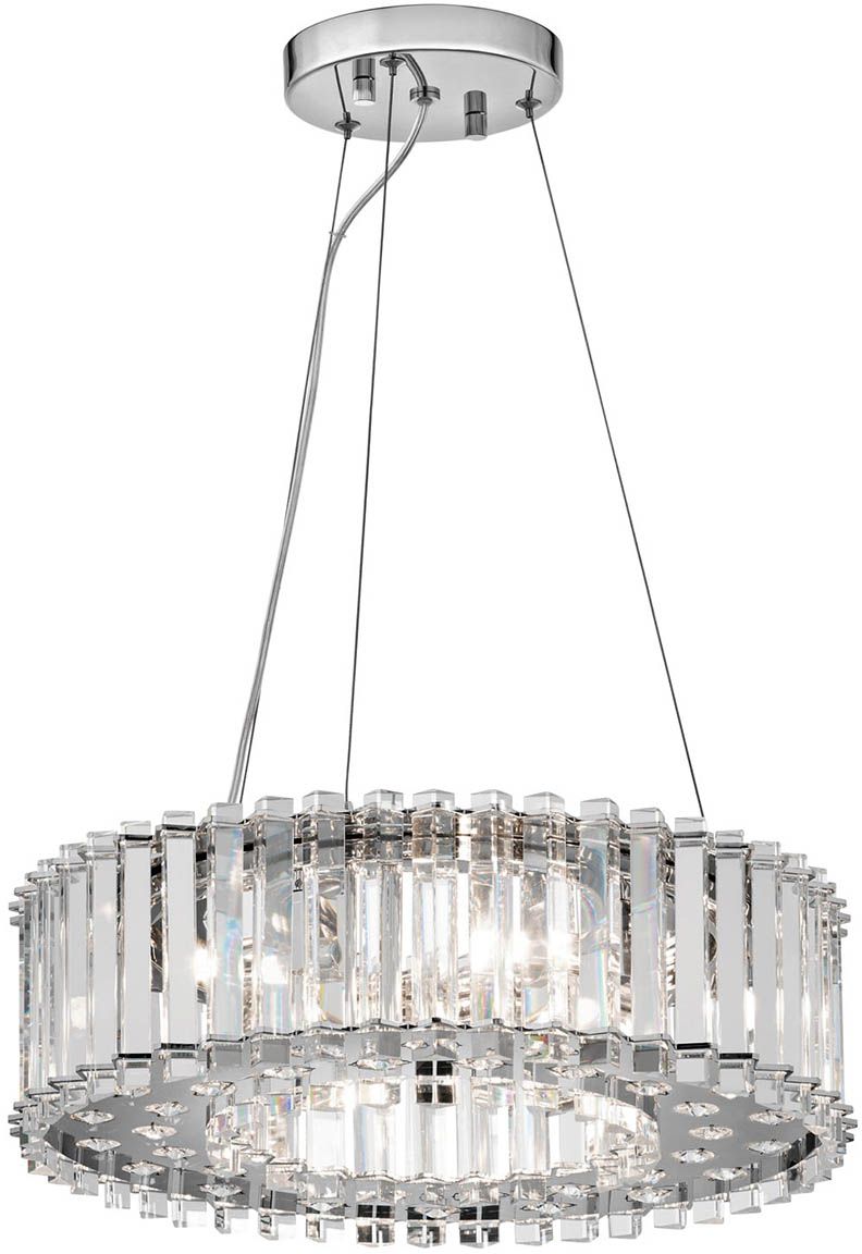 Elstead Lighting Crystal Skye závesné svietidlo 6x3 W chrómová KL-CRYSTAL-SKYE-P-A
