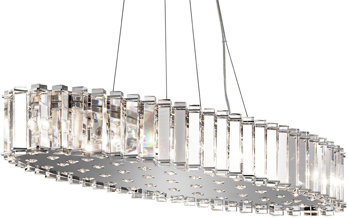 Elstead Lighting Crystal Skye závesné svietidlo x3 W chrómová KL-CRYSTAL-SKYE-I-L