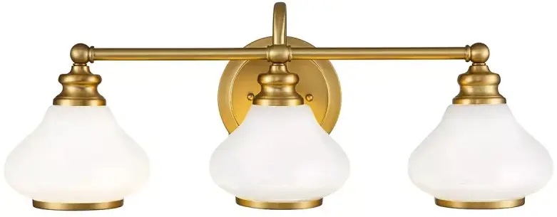 Elstead Lighting Ainsley nástenná lampa 3x3 W mosadzná HK-AINSLEY3-BATH-BB