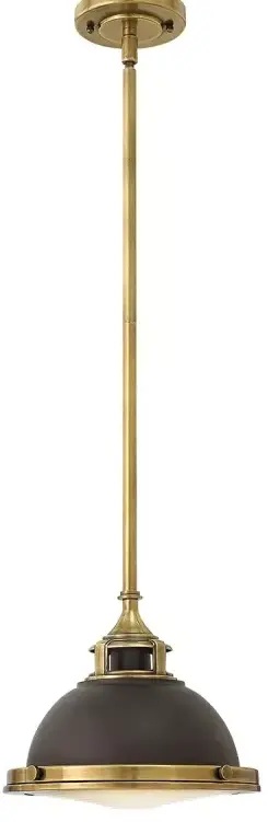 Elstead Lighting Amelia závesné svietidlo 1x60 W hnedá HK-AMELIA-P-S-RB
