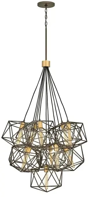 Elstead Lighting Astrid závesné svietidlo x60 W zlatá-hnedá HK-ASTRID-11P