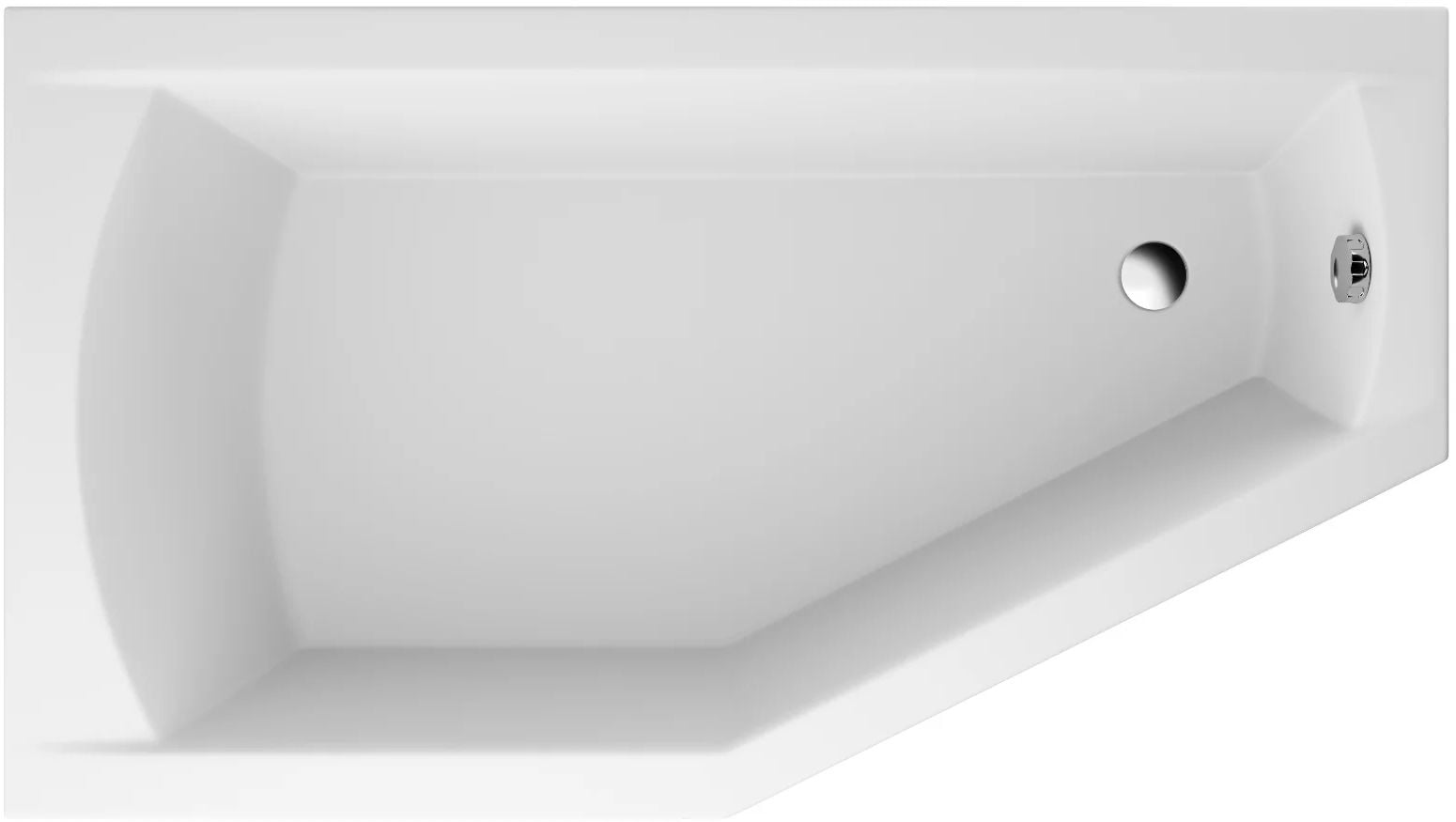 Polimat Selena rohová vaňa 140x90 cm ľavostranné biela 00570