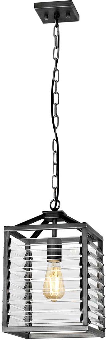 Elstead Lighting Louvre závesné svietidlo 1x60 W sivá/popolnato sivá LOUVRE-1P