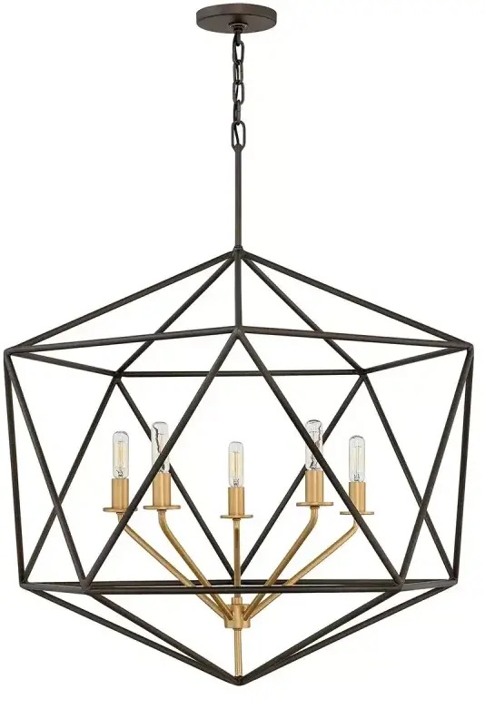 Elstead Lighting Astrid závesné svietidlo 5x60 W zlatá-hnedá HK-ASTRID-5P