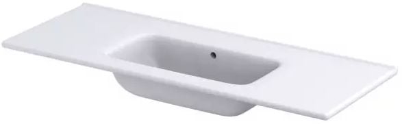 Oristo Uni umývadlo 120x46.5 cm obdĺžnik umývadlo na nábytok biela lesklá UME-EN-120-91-BO