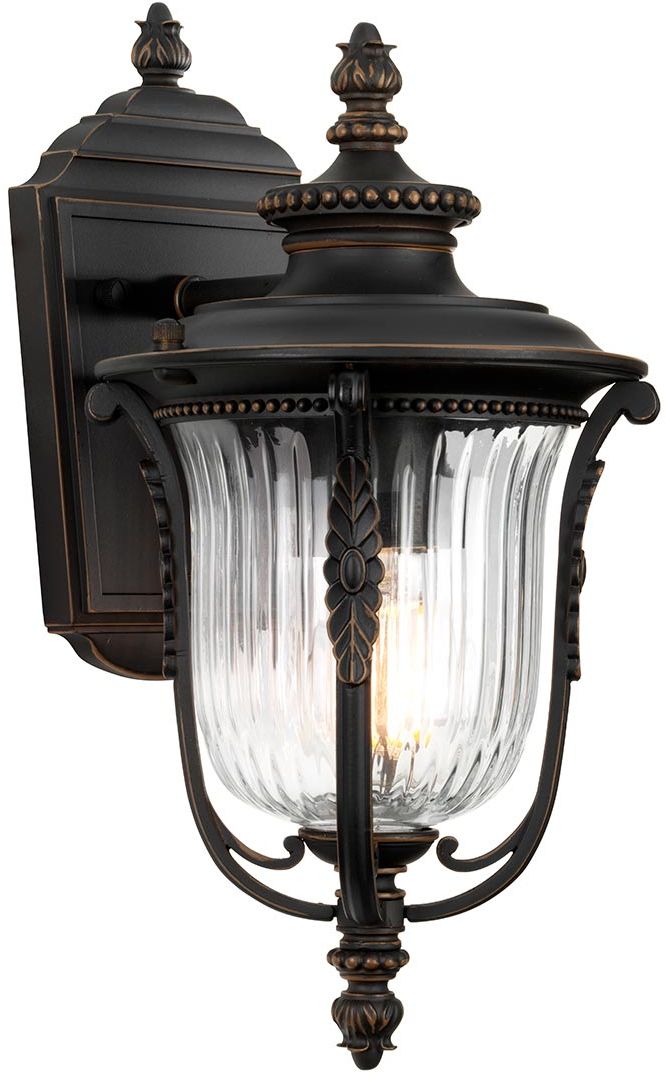 Elstead Lighting Luverne vonkajšie nástenné svietidlo 1x60 W hnedá KL-LUVERNE2-S