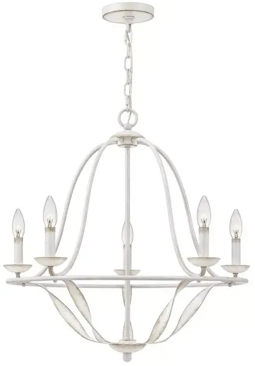 Elstead Lighting Bradbury závesné svietidlo 5x40 W biela QZ-BRADBURY5-AWH