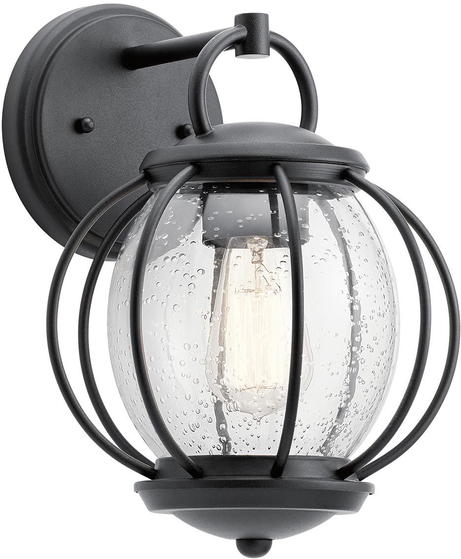 Elstead Lighting Vandalia vonkajšie nástenné svietidlo 1x60 W čierna KL-VANDALIA2-S
