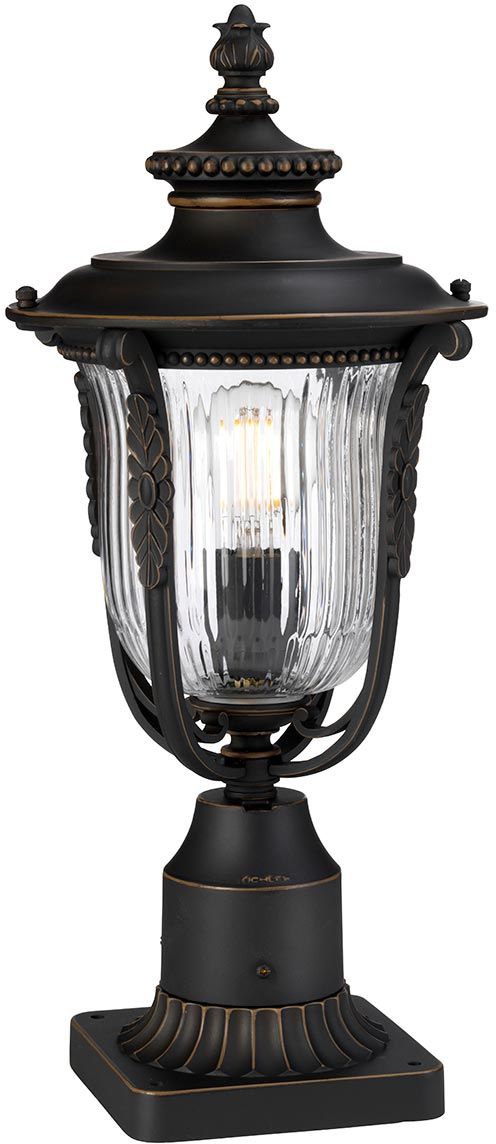 Elstead Lighting Luverne vonkajšia stojaca lampa 1x60 W hnedá KL-LUVERNE3-M