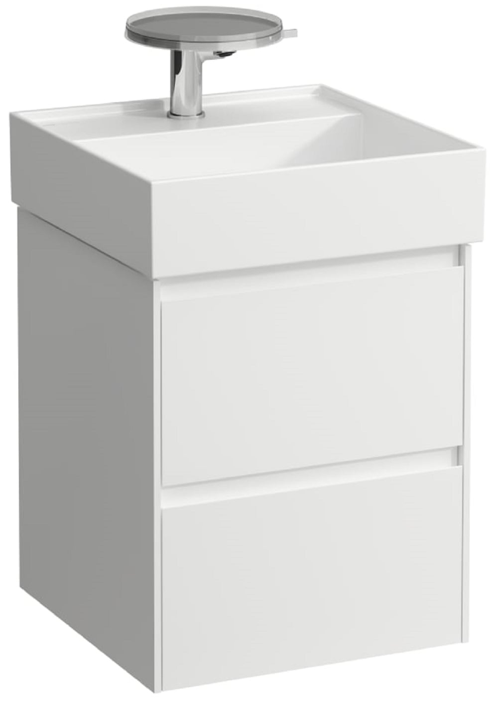 Laufen Lani skrinka 43.5x45x51.5 cm závesná kúpeľňová skrinka pod umývadlo biela H4039221122611