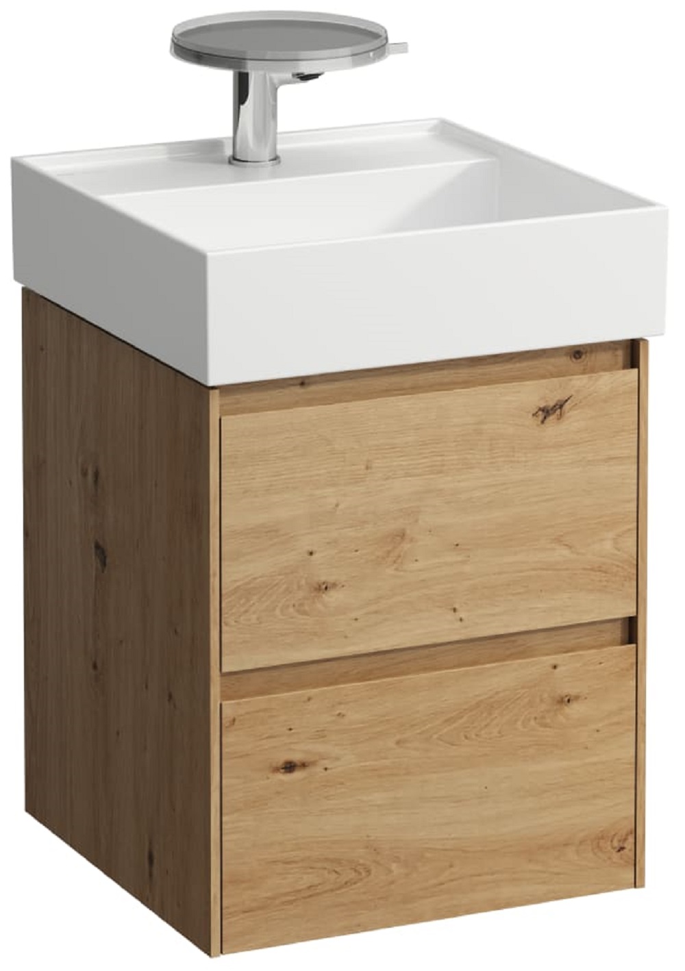 Laufen Lani skrinka 43.5x45x51.5 cm závesná kúpeľňová skrinka pod umývadlo dub H4039221122671