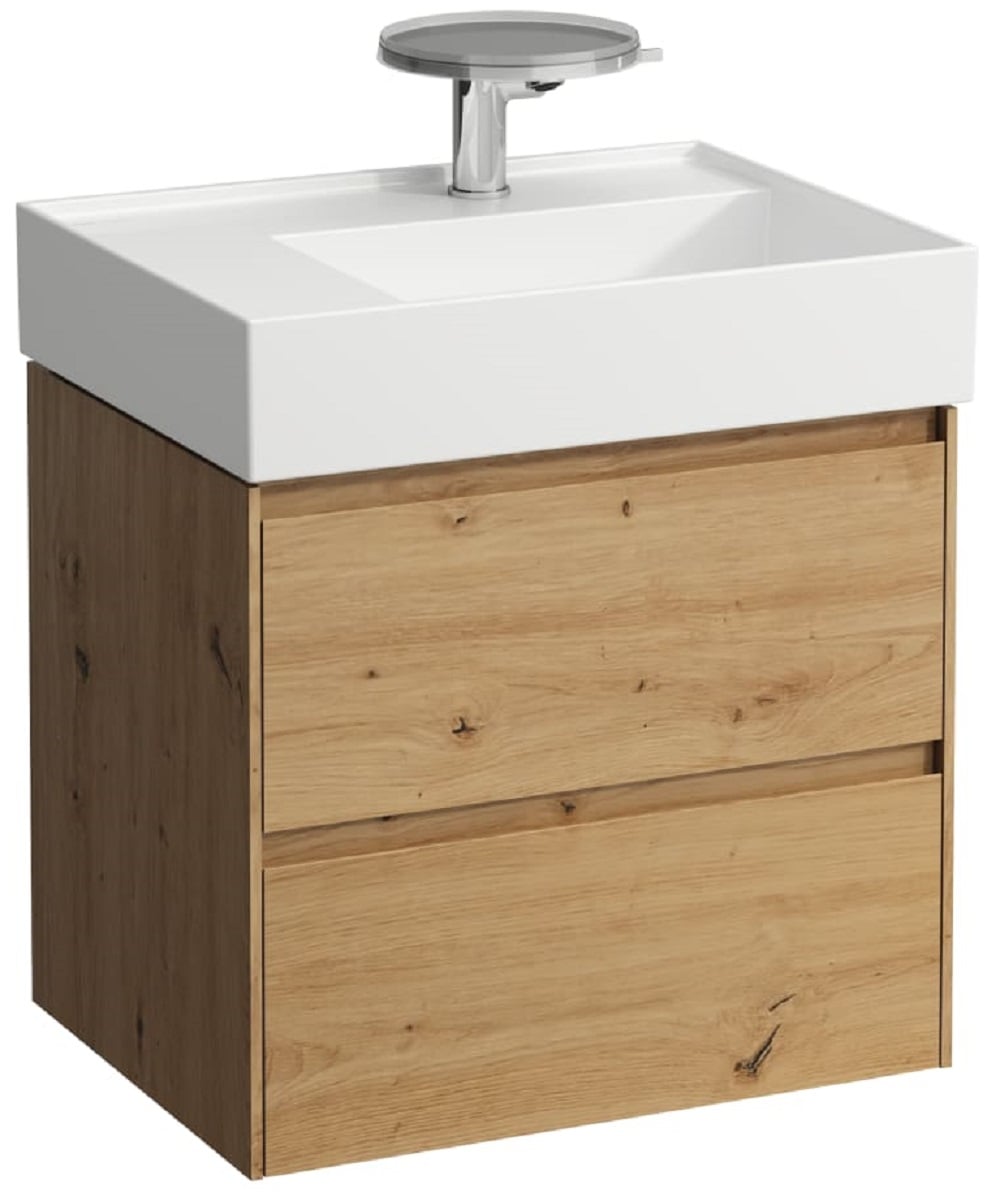 Laufen Lani skrinka 58.5x45x51.5 cm závesná kúpeľňová skrinka pod umývadlo dub H4039421122671