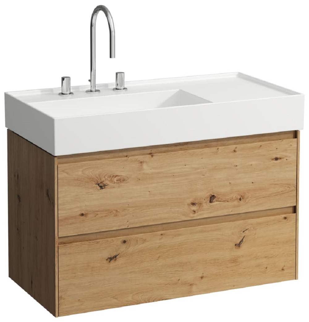 Laufen Lani skrinka 88x45x51.5 cm závesná kúpeľňová skrinka pod umývadlo dub H4039521122671