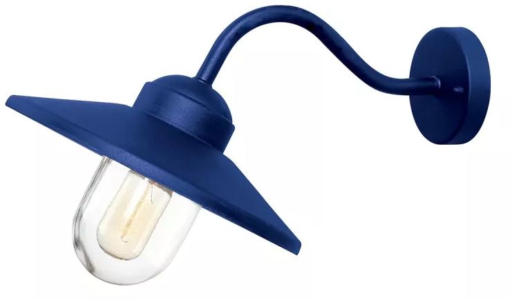 Elstead Lighting Klampenborg vonkajšie nástenné svietidlo 1x60 W modrá KLAMPENBORG-NVB