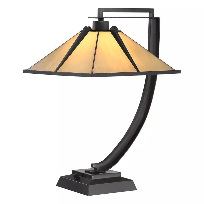 Elstead Lighting Pomeroy stolová lampa 1x60 W hnedá QZ-POMEROY-TL