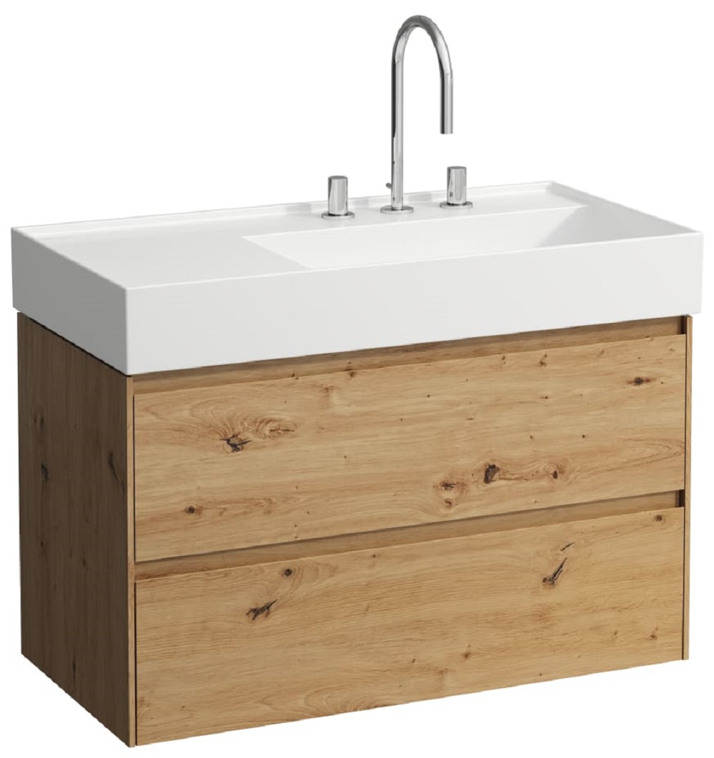 Laufen Lani skrinka 88x45x51.5 cm závesná kúpeľňová skrinka pod umývadlo dub H4039621122671
