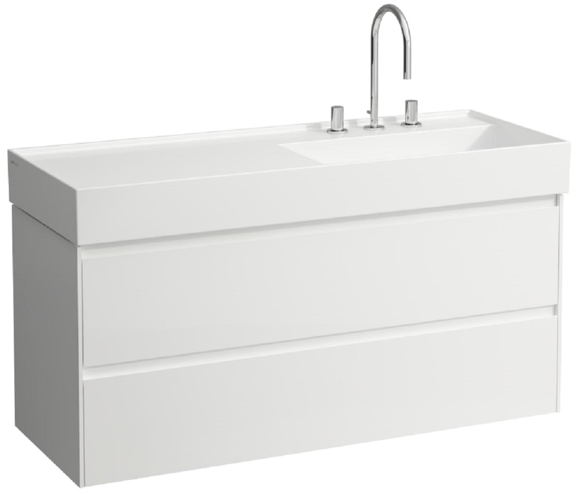 Laufen Lani skrinka 118x45x51.5 cm závesná kúpeľňová skrinka pod umývadlo biela H4039821122601