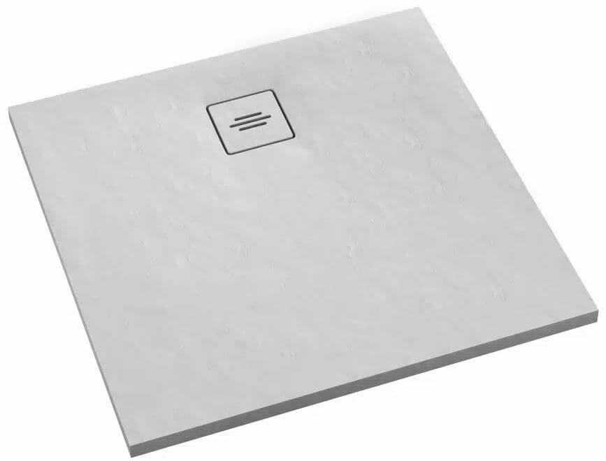 Schedline Protos White Stone štvorcová sprchová vanička 100x100 cm biela 3SP.P2K-100100/B/ST-M1/B/ST