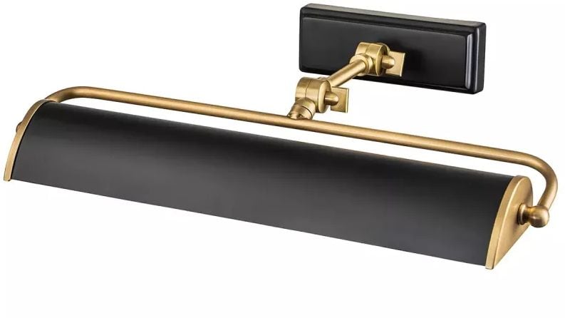 Elstead Lighting Winchfield nástenná lampa 2x40 W čierna-mosadzná WINCHFIELD-PLM-AB-OAK