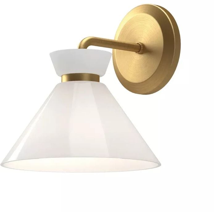 Elstead Lighting Halston nástenná lampa 1x40 W zlatá ALM-HALSTON-1WB-GD