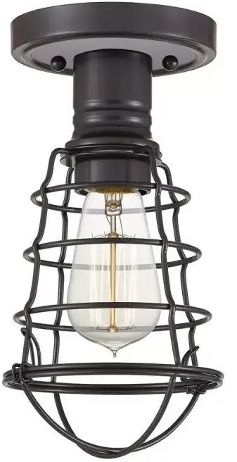 Elstead Lighting Mixon stropné svietidlo 1x60 W hnedá QZ-MIXON-SF-PN