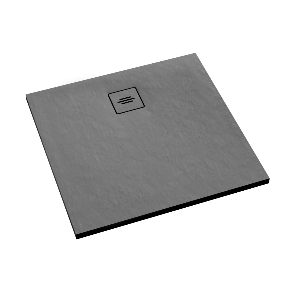 Schedline Protos Grey Stone štvorcová sprchová vanička 80x80 cm sivá 3SP.P2K-8080/S/ST-M1/S/ST